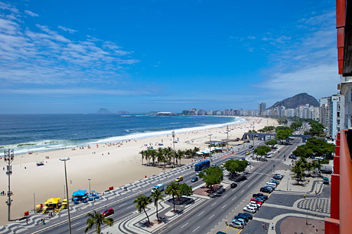 View on Copacabana Beach from Porto Bay Rio de Janeiro