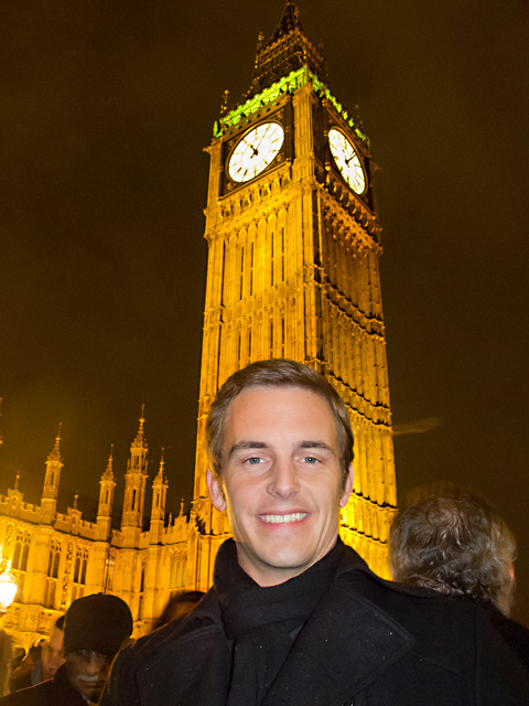 Bart Lapers at the Big Ben in London