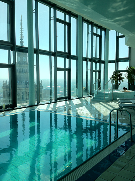 europe highest pool at intercontinental warsaw