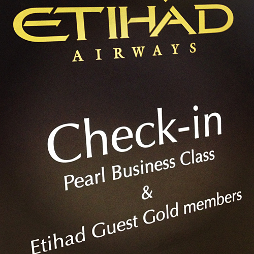 Etihad Airways Business Class Check-in