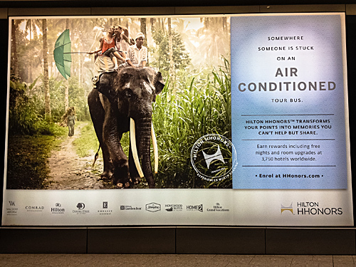 Hilton Hhonors ad at London Heathrow Airport