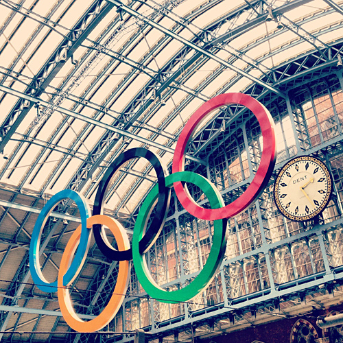 Olympic Rings at St Pancras Station London