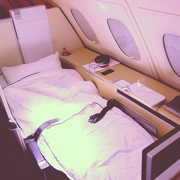 Lufthansa A380 Seat 1A First Class full flat bed