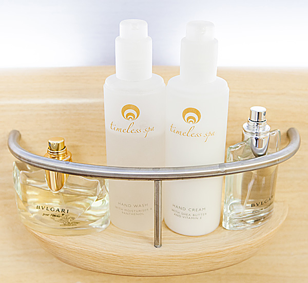 Emirates First Class Shower Spa - BVLGARI amenities