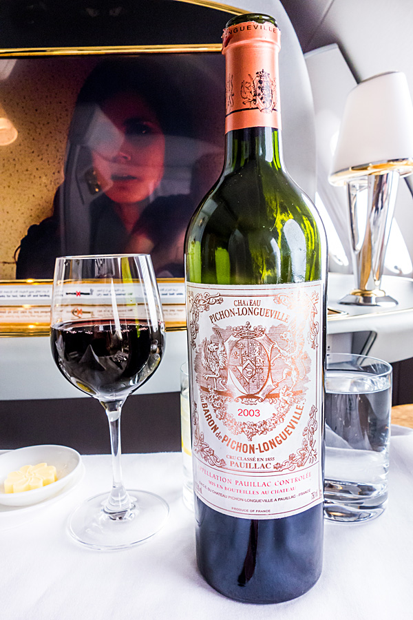 Emirates First Class Red Wine Chateau Pichon Longueville Baron 2003 Pauillac