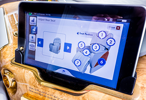 Emirates First Class Suite IFE & Seat Controls Tablet A380