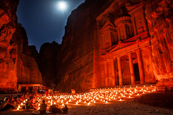The Treasury, Petra by Night, Jordan