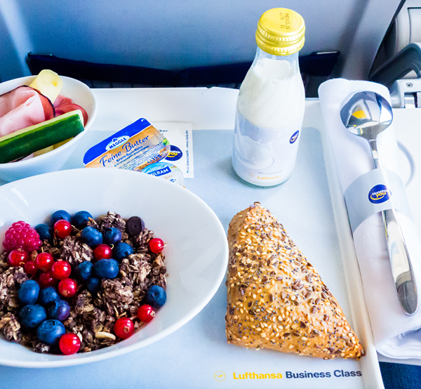Lufthansa Business Class Breakfast