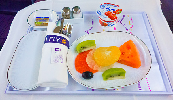 Thai Airways Royal Silk Business Class Breakfast