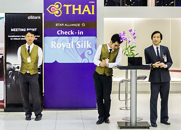 Thai Airways Royal Silk Check-in Bangkok Airport