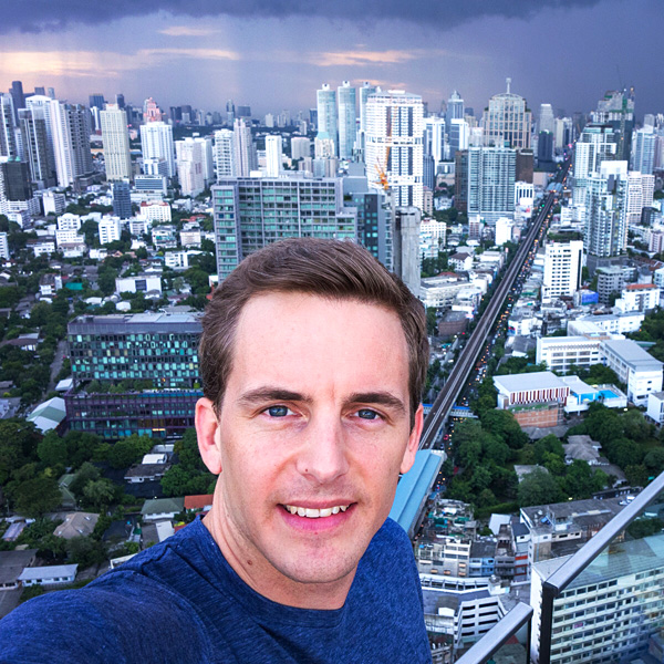 Stormy clouds above Octave Rooftop Lounge and Bar at Bangkok Marrriott