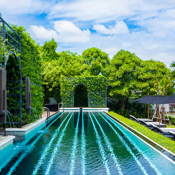 The pool at The Siam Hotel Bangkok 