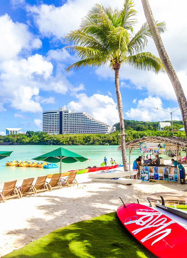 The beach at Westin Guam Tumon Bay