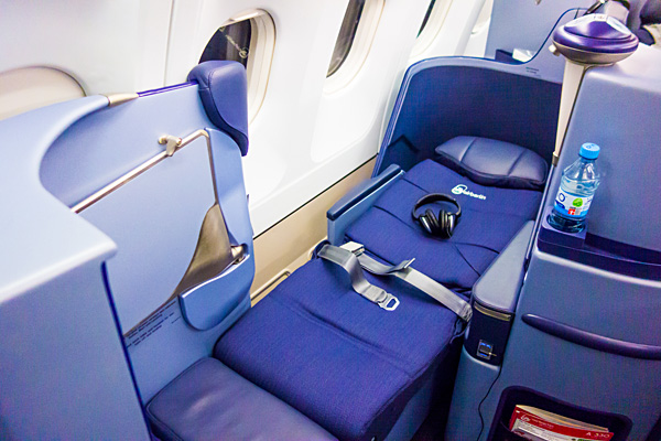 Air Berlin new Business Class FullFlat Seat Bed mode