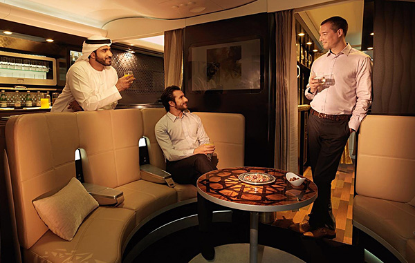 Etihad Airways A380 First Class Apartment Upper Deck The Lobby