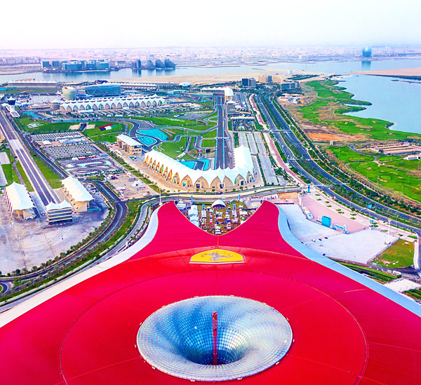 Ferrari World Air Berlin flight landing at Abu Dhabi airport