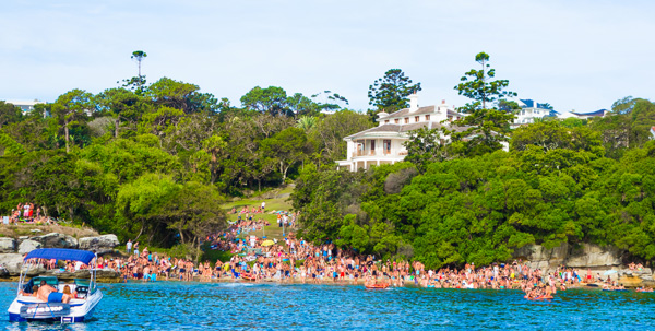 Milk Beach New Year's Day in Sydney