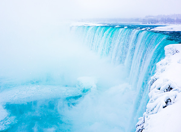 Frozen Niagara Falls Horseshoe Falls Canada
