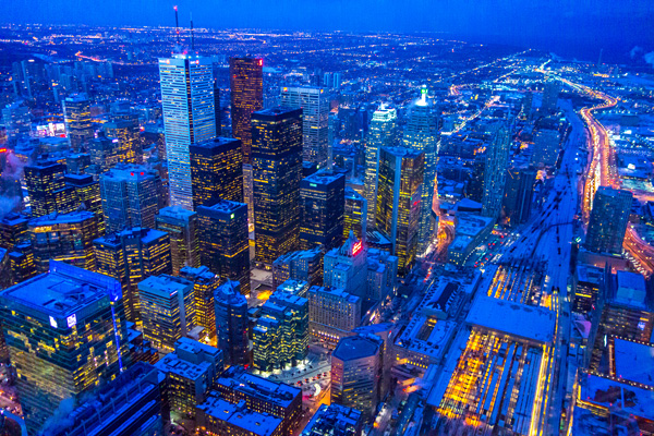 View from CN Tower Toronto Canada