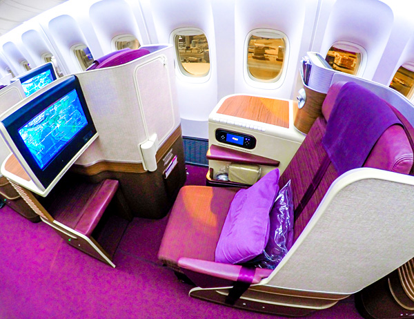 Thai Airways Royal Silk Business Class B77W B777-300ER Bangkok Brisbane