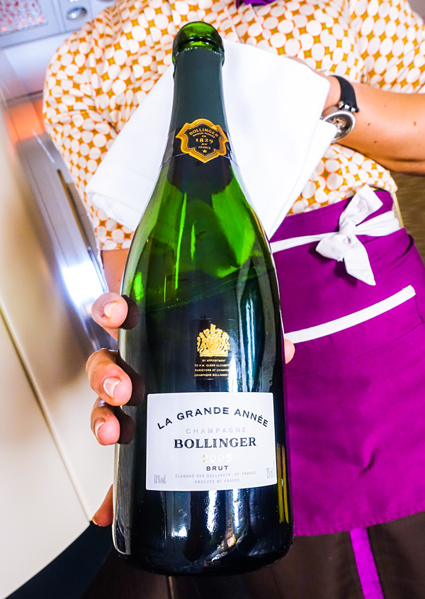 Etihad Airways First Class Bollinger La Grande Annee 2005