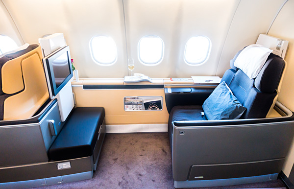 Lufthansa First Class seat 2K on A330-300