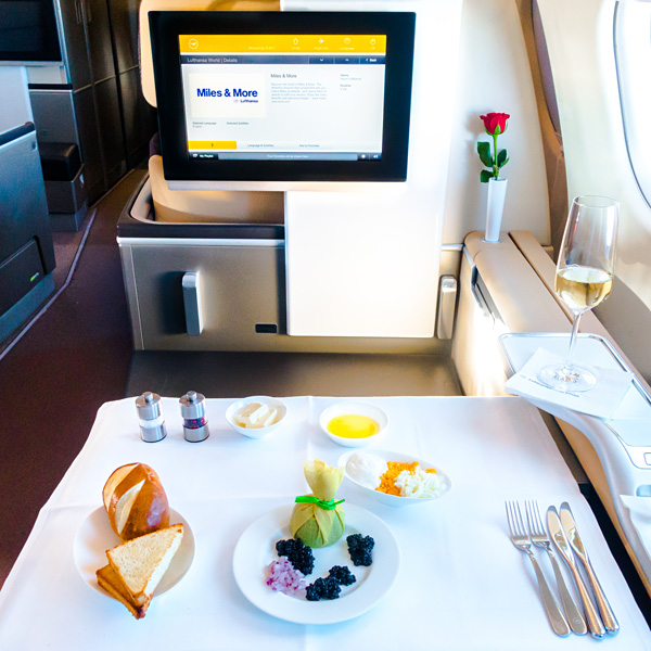 Lufthansa First Class A330-300 Caviar Service
