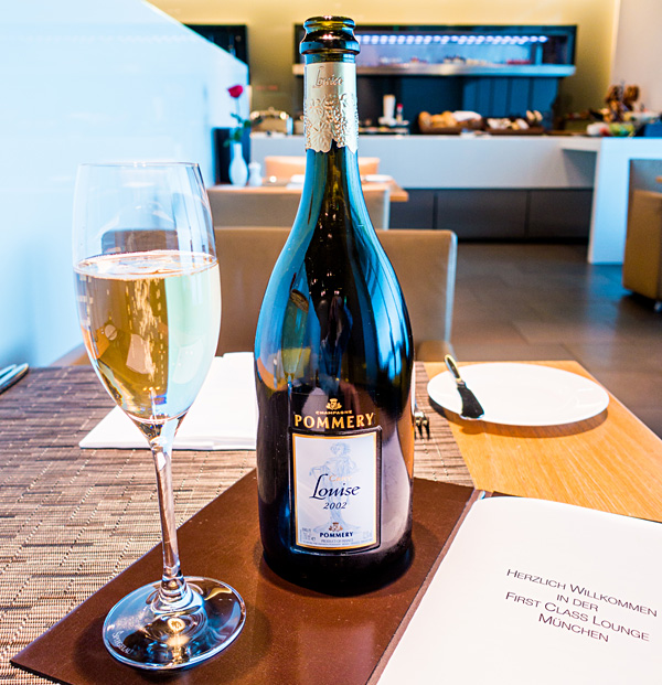 Lufthansa First Class Lounge Munich 2002 Pommery Cuvee Louise