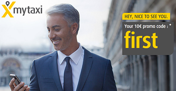 MyTaxi Promo Code FIRST 10 EUR free credit