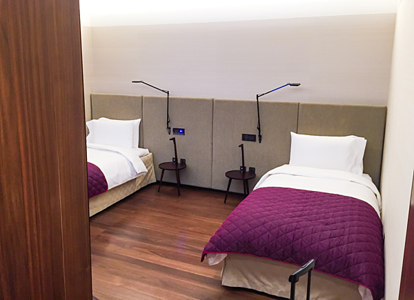 Qatar Airways First Class Lounge Al Safwa Doha Sleeping rooms 