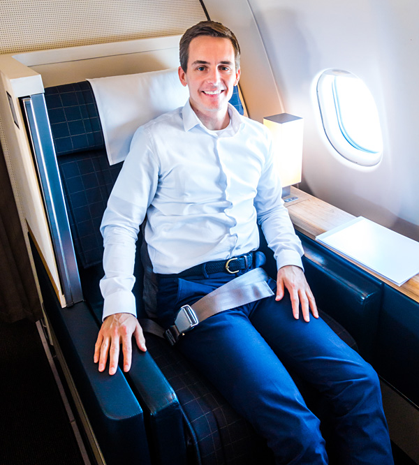 Swiss New First Class Cabin A330 Bart Lapers Seat 2A