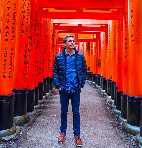 Bart Lapers at Fushimi Inari-taisha shrine in Kyoto, Japan