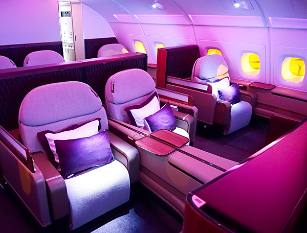 Qatar Airways A380 First Class Doha to Bangkok