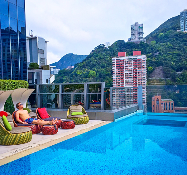 Rooftop pool at Hotel Indigo Hong Kong Island