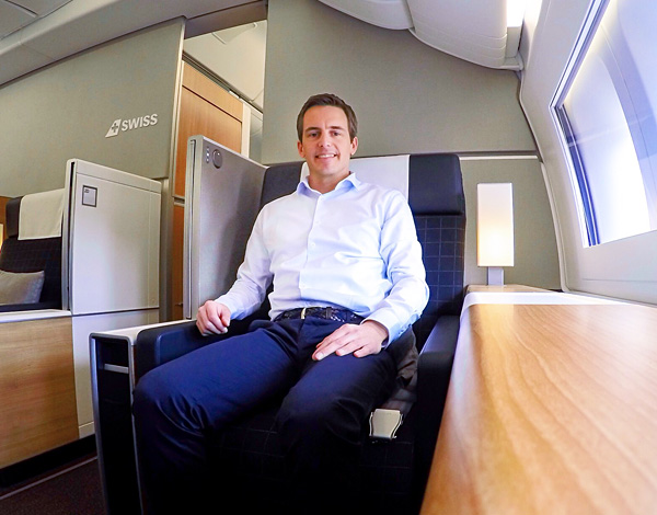First Class Seat 2A on the brand new SWISS B777-300ER