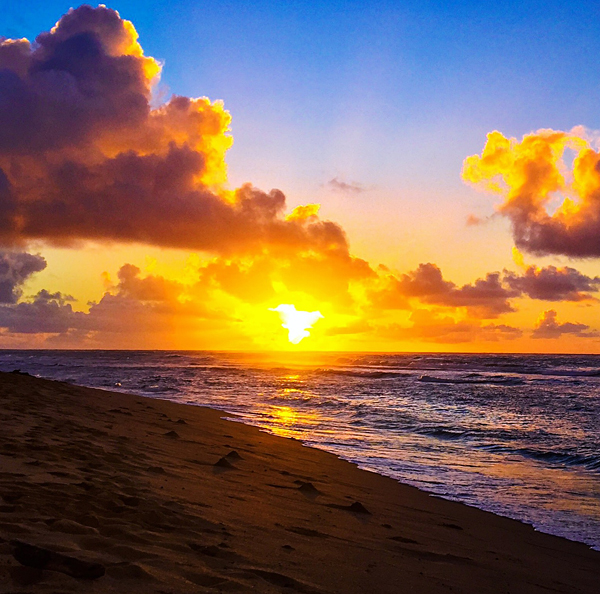 sunrise at Coconut Coast Kauai