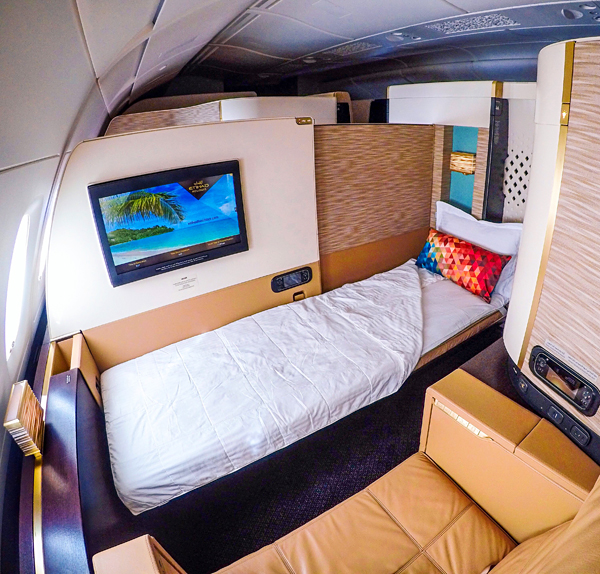 Etihad A380 First Class Apartment Full Flat Bed