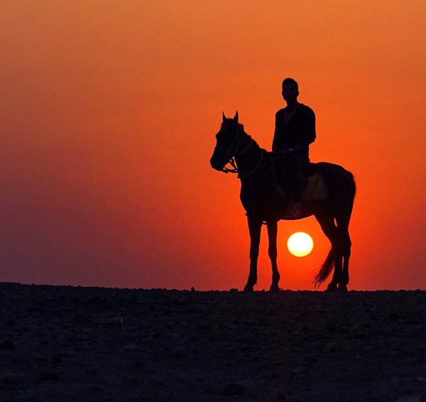 Sunset near Pyramids Of Giza, Cairo Sunset near Pyramids Of Giza, Cairo