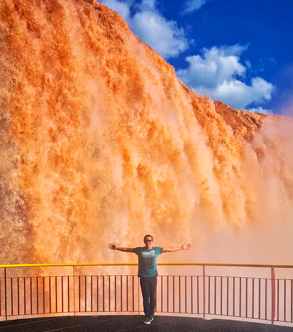 Bart Lapers at Iguacu Falls Brazil