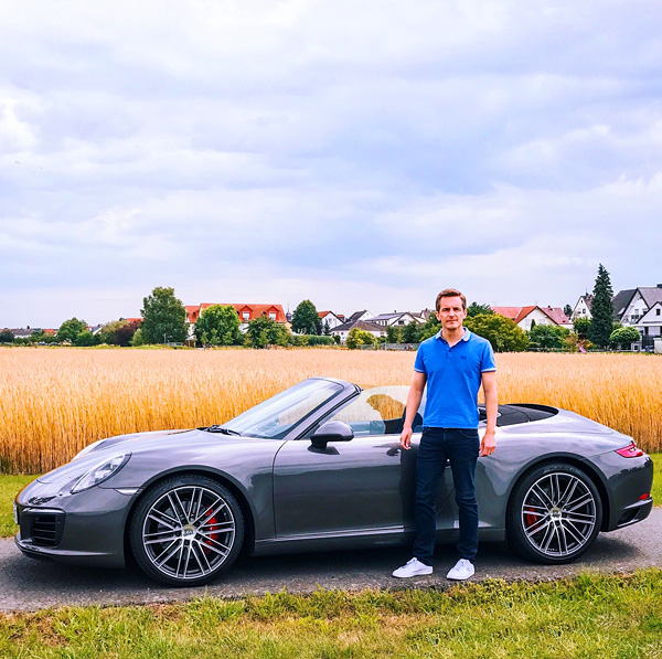 Lufthansa First Class Porsche 911 Carrera 4S Cabriolet Experience Bart Lapers