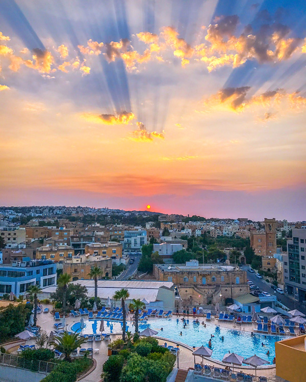 Sunset at InterContinental Malta