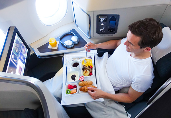 Cathay Pacific A350 Business Class Breakfast