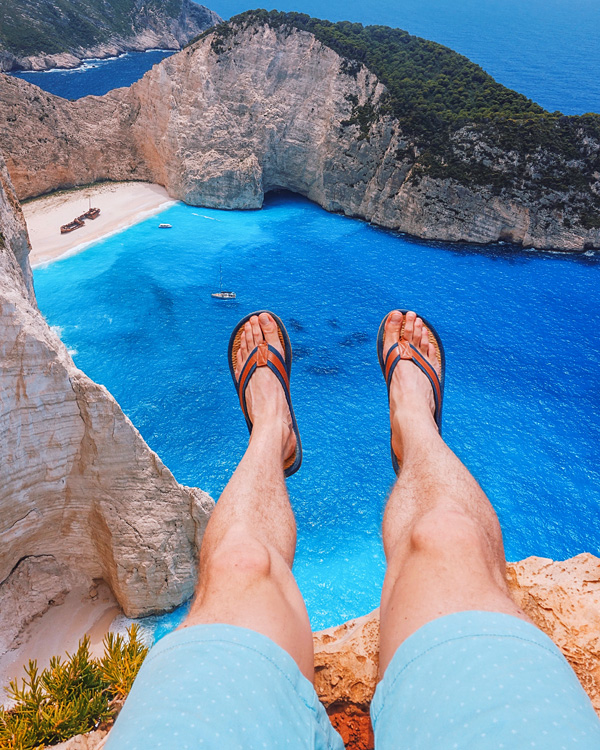 Shoe Selfie Shipwreck Beach Zakynthos Island Greece Bart Lapers June 2018