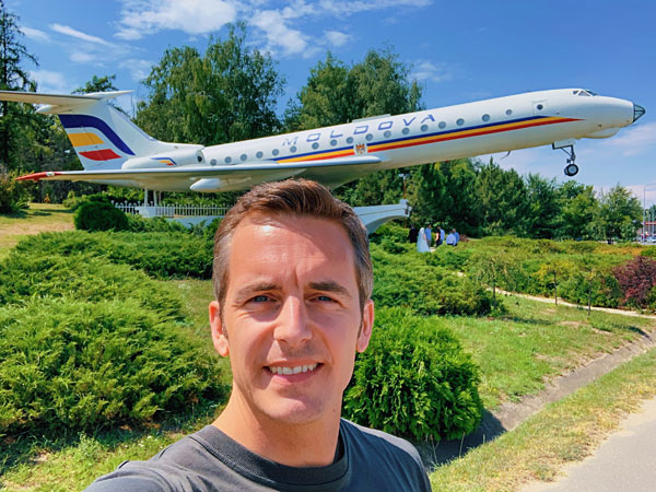 Bart Lapers at Chisinau airport Moldova