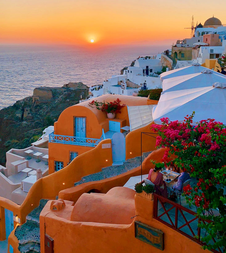 Sunset Santorini Dinner July 2020
